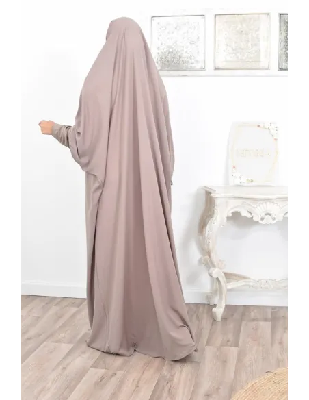 Jilbab une pièce wool peach léger fluide pas cher