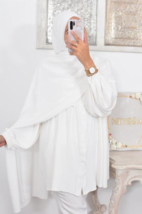Maxi hijab mousseline opaque, grand hijab grand voile mega hijab 1m90