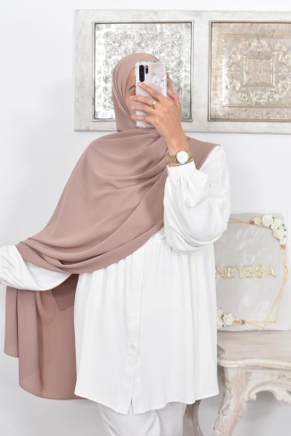 Maxi opaque chiffon hijab, large main veil hijab mega hijab 1m90