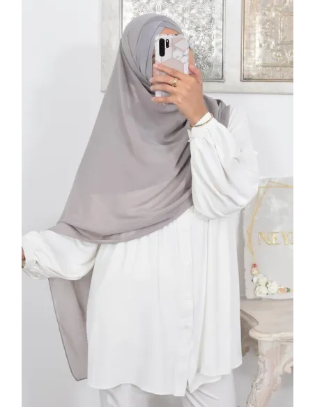 Turkish hijab inspiration ready to put on simple hijab cross cup