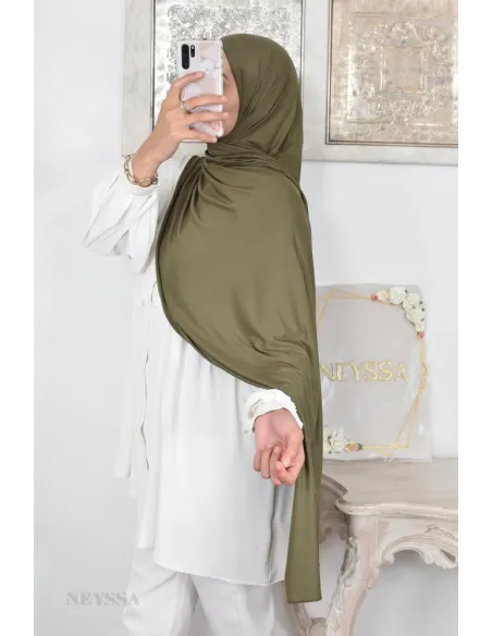 Hijab à enfiler long xxl jersey de viscose pour hijabi femme voilée
