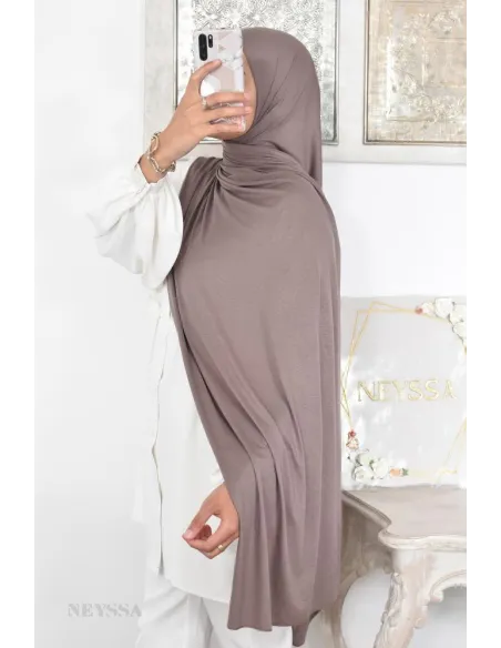 Hijab à enfiler long xxl jersey de viscose pour hijabi femme voilée