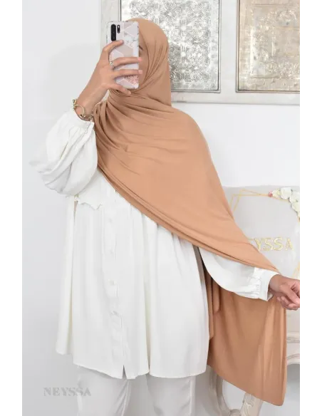 Hijab à enfiler long xxl jersey de viscose pour hijabi femme voilée