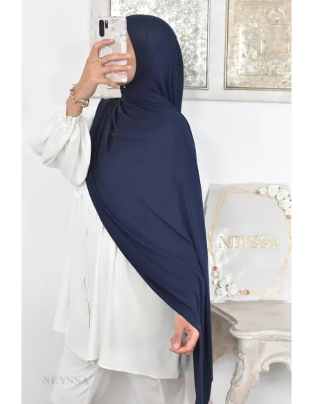 Hijab à enfiler long xxl jersey de viscose pour hijabi femme voilée