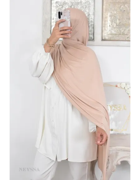 Hijab à enfiler long xxl jersey de viscose pour hijabi femme voilée