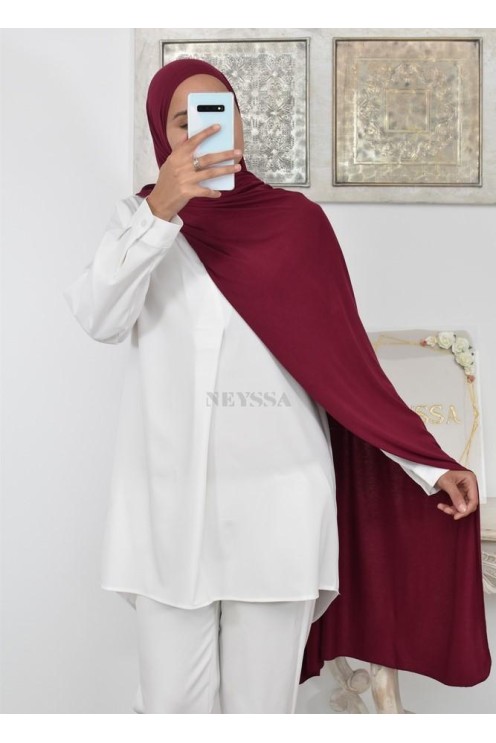 Hijab à enfiler long xxl jersey de viscose pour hijabi femme voilée