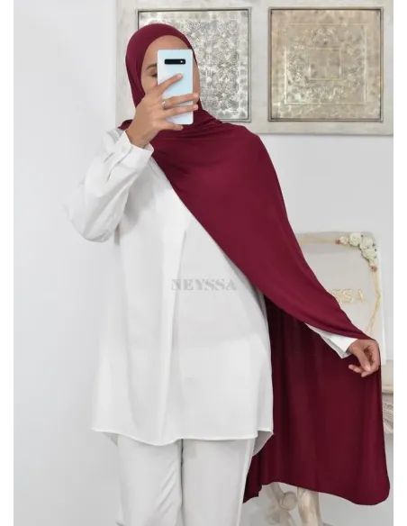 Hijab à enfiler long xxl jersey de viscose pour hijabi femme voilée