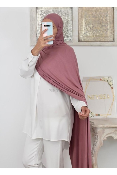 Hijab à enfiler long xxl jersey de viscose pour hijabi femme voilée