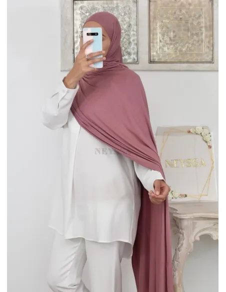 Hijab à enfiler long xxl jersey de viscose pour hijabi femme voilée