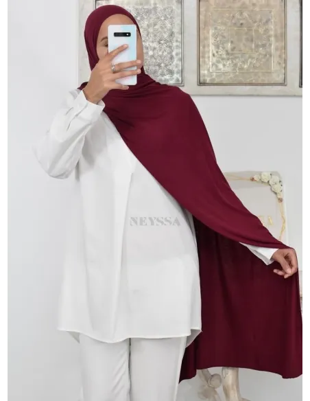 Hijab à enfiler long xxl jersey de viscose pour hijabi femme voilée