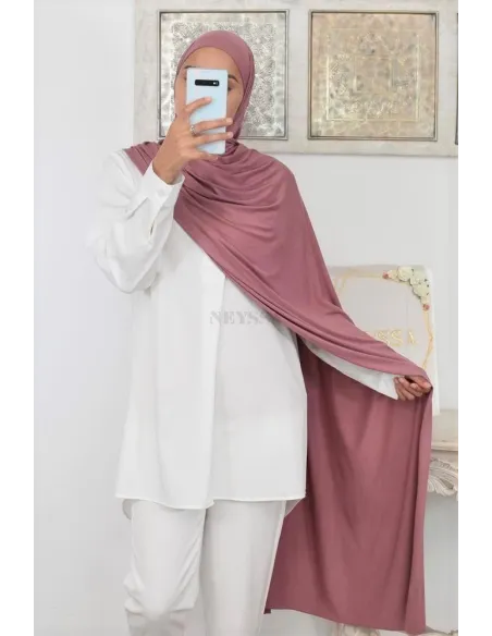 Hijab à enfiler long xxl jersey de viscose pour hijabi femme voilée