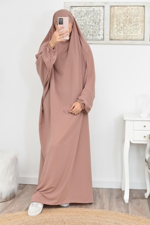 Jilbab une pièce long fluide et pas cher