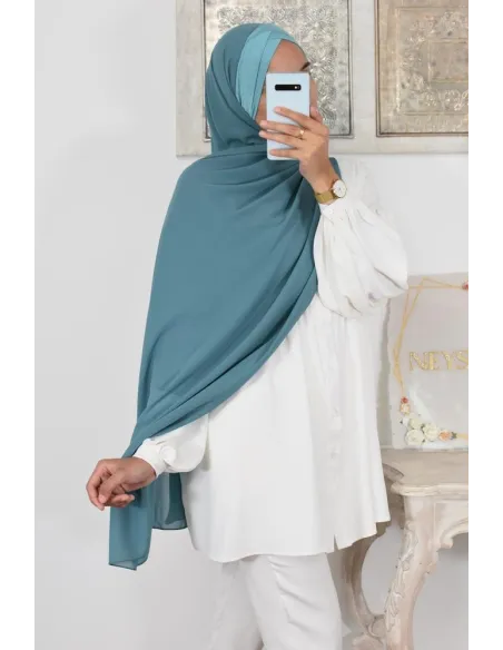 hijab prêt à enfiler en mousseline style turque hijab bonnet intégré 
