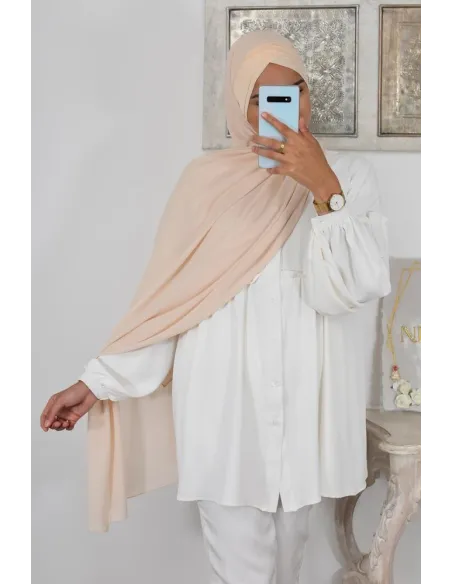 Turkish hijab inspiration ready to put on simple hijab cross cup