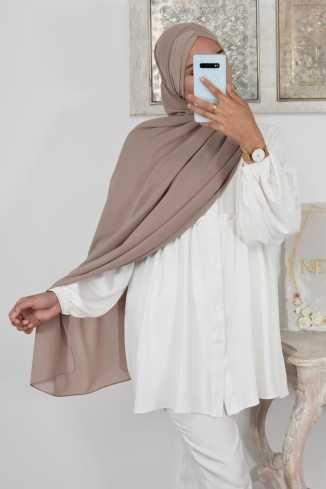 hijab prêt à enfiler en mousseline style turque hijab bonnet intégré 