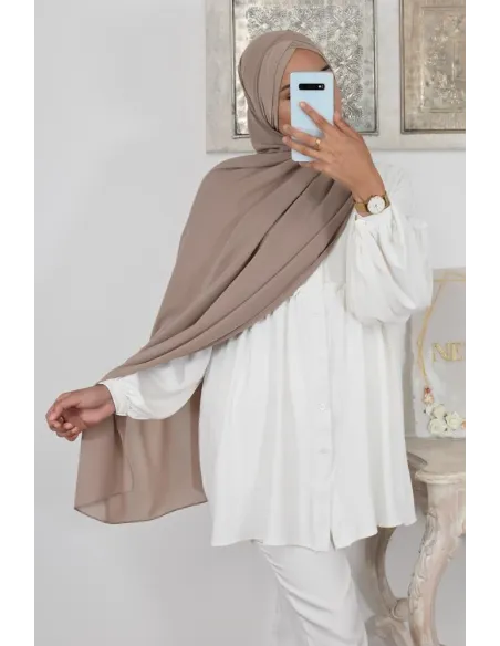 hijab prêt à enfiler en mousseline style turque hijab bonnet intégré 