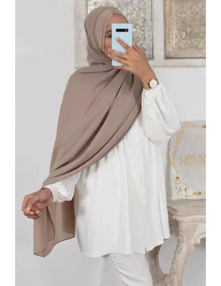 hijab prêt à enfiler en mousseline style turque hijab bonnet intégré 