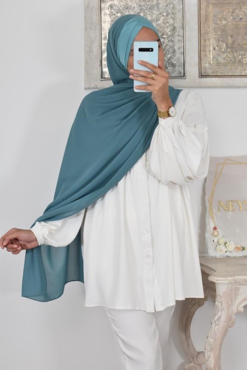hijab prêt à enfiler en mousseline style turque hijab bonnet intégré 