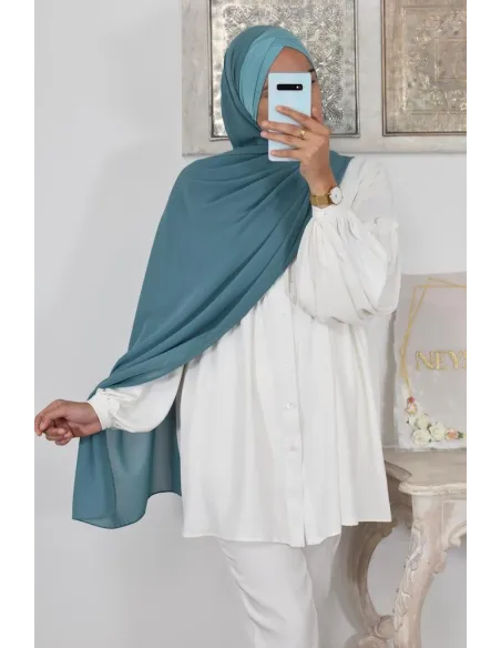 hijab prêt à enfiler en mousseline style turque hijab bonnet intégré 