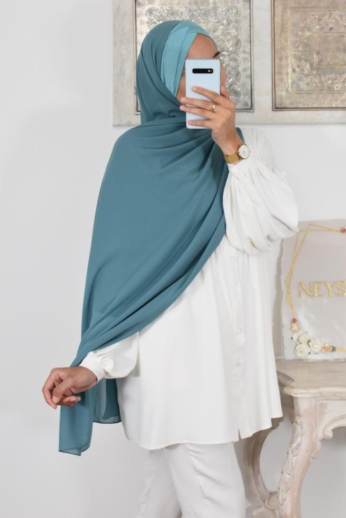 hijab prêt à enfiler en mousseline style turque hijab bonnet intégré 