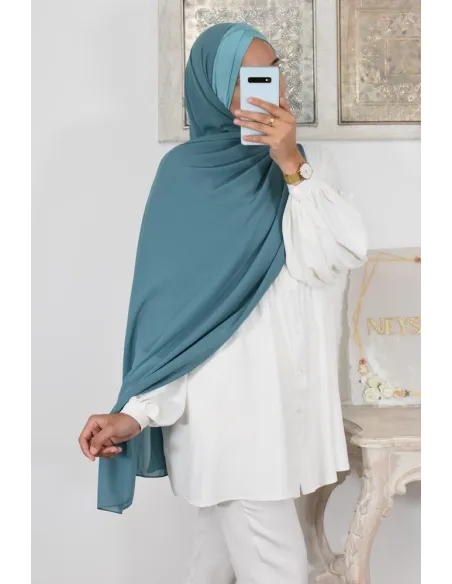 hijab prêt à enfiler en mousseline style turque hijab bonnet intégré 