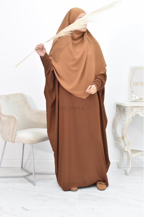 Long khimar 2 voiles  Jazz pour femme musulmane voilée