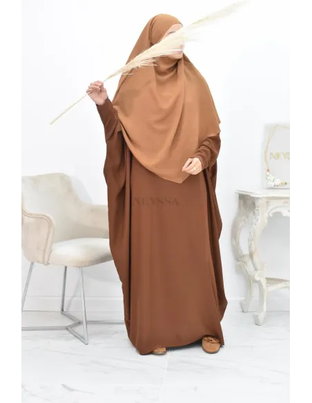 Long khimar 2 voiles  Jazz pour femme musulmane voilée