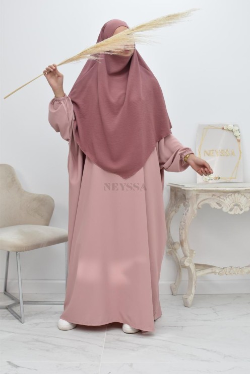 Long khimar 2 voiles  Jazz pour femme musulmane voilée