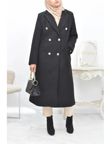 Beautiful long coat with mastour pattern for cold season