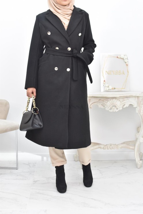 Beautiful long coat with mastour pattern for cold season