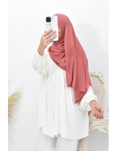 Inspiration hijab turc prêt à enfiler hijab simple bonnet croisé