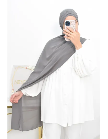 Inspiration hijab turc prêt à enfiler hijab simple bonnet croisé