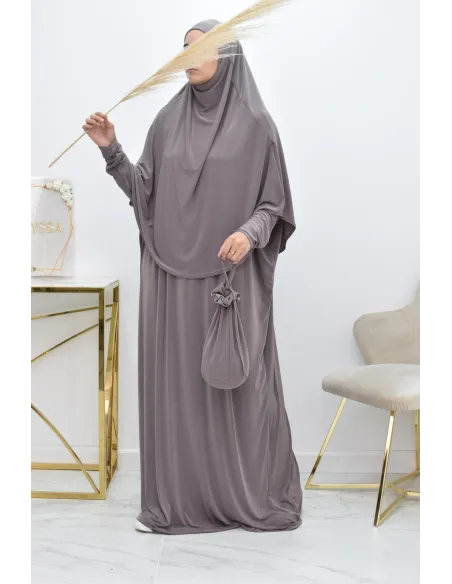 Abaya papillon ample de priere avec hijab intégré au meilleur prix