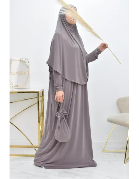 Abaya papillon ample de priere avec hijab intégré au meilleur prix