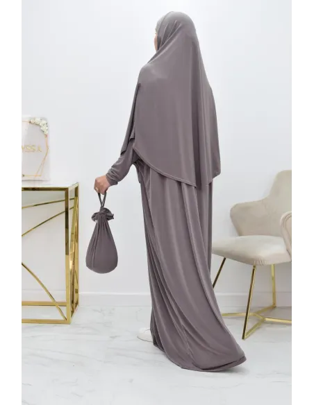 Abaya papillon ample de priere avec hijab intégré au meilleur prix