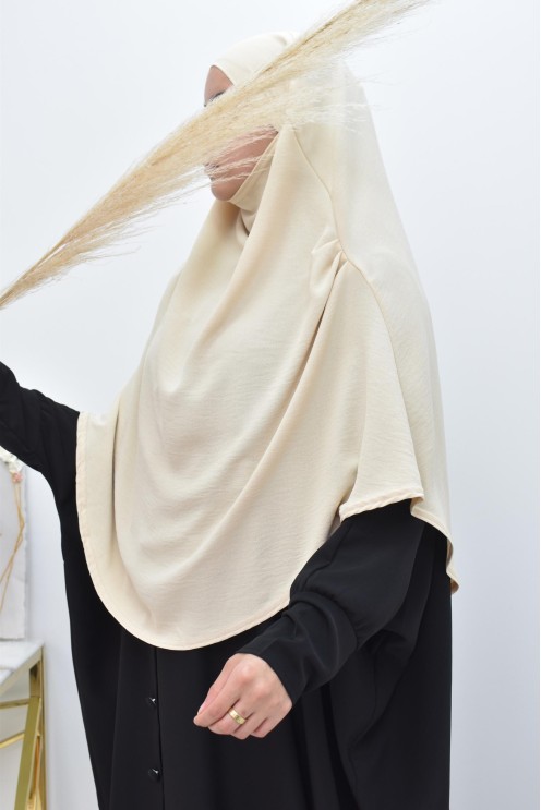 Long khimar rond fluide en jazz pas cher pour femme musulmane