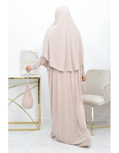 Abaya papillon ample de priere avec hijab intégré au meilleur prix