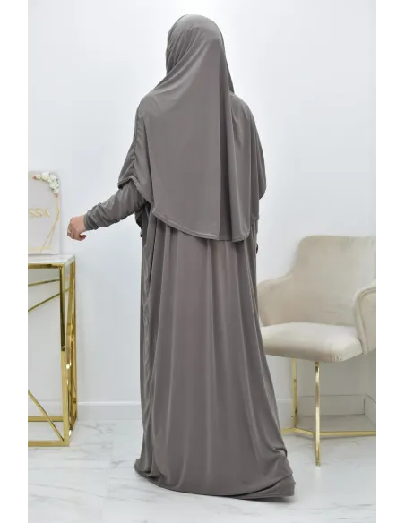 Loose butterfly prayer abaya with integrated hijab at the best price