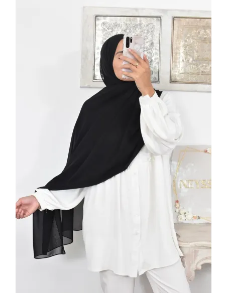 Maxi hijab mousseline xxl grand voile hijab crêpe hijab 180cm
