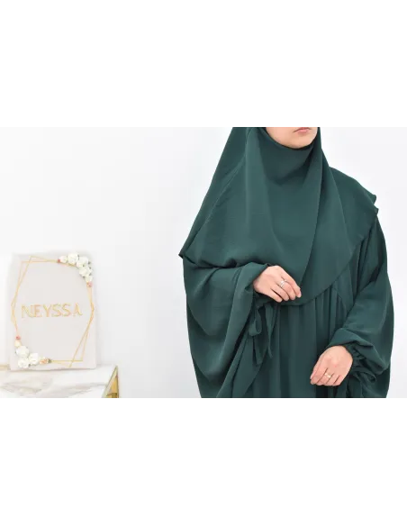 Khimar court rond fluide en jazz pas cher pour femme musulmane