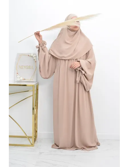 Khimar court rond fluide en jazz pas cher pour femme musulmane