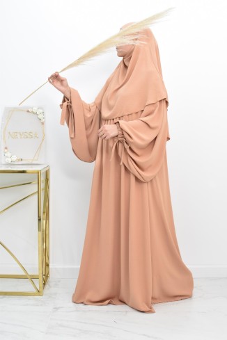 Cheap round flowing jazz khimar for muslim woman
