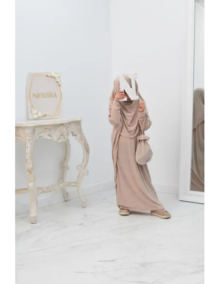 Abaya Gebetsschmetterling mit integriertem Hijab und Tasche zum besten Preis