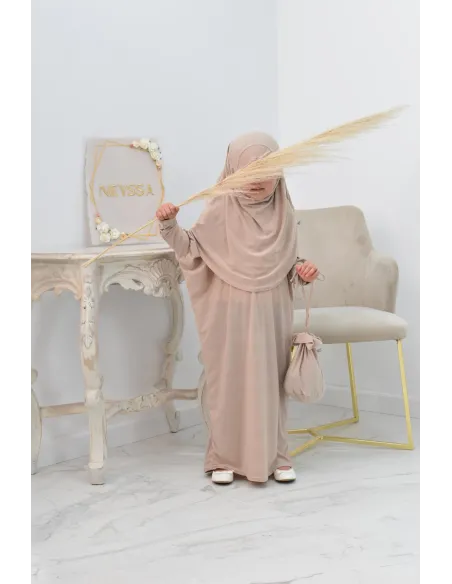 Abaya Gebetsschmetterling mit integriertem Hijab und Tasche zum besten Preis