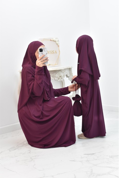 Abaya Gebetsschmetterling mit integriertem Hijab und Tasche zum besten Preis