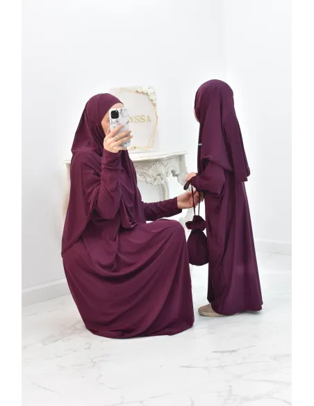 Abaya Gebetsschmetterling mit integriertem Hijab und Tasche zum besten Preis