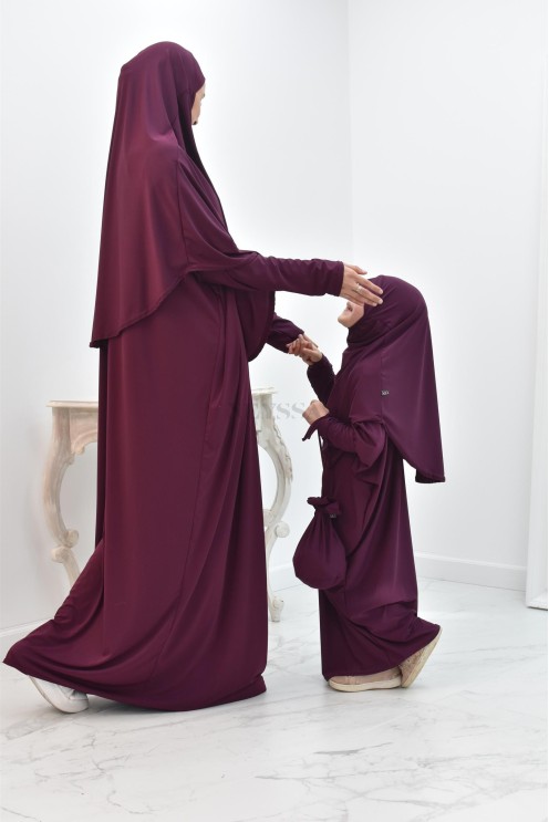 Abaya Gebetsschmetterling mit integriertem Hijab und Tasche zum besten Preis