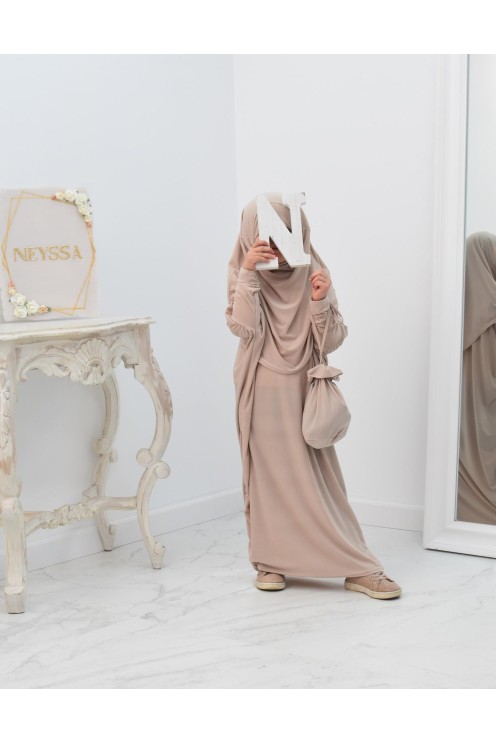 Abaya Gebetsschmetterling mit integriertem Hijab und Tasche zum besten Preis