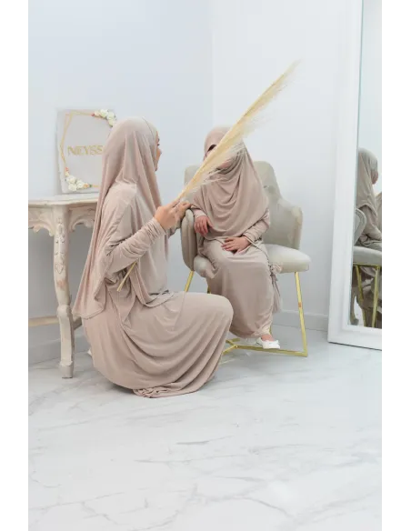 Abaya Gebetsschmetterling mit integriertem Hijab und Tasche zum besten Preis