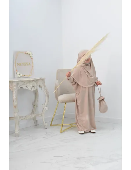 Abaya Gebetsschmetterling mit integriertem Hijab und Tasche zum besten Preis